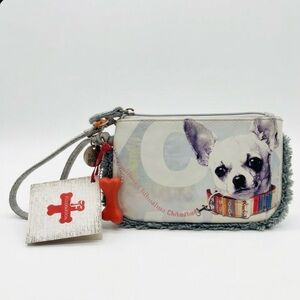 Fuzzy Nation Chihuahua Wristlet Pouch